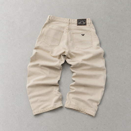 Y2K Armani Jeans Bootcut Jeans Beige Limited (S)