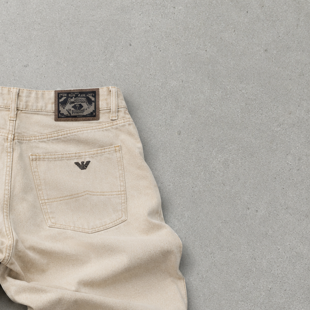 Y2K Armani Jeans Bootcut Jeans Beige Limited (S)