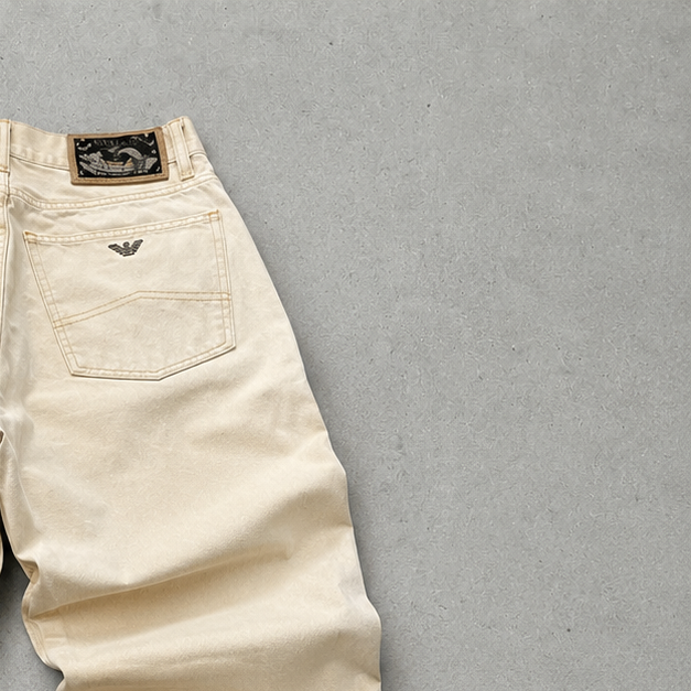 Y2K Armani Jeans Bootcut Jeans Beige Limited (S)