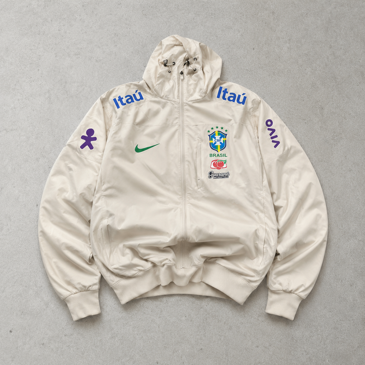 Brazil Nike Windbreaker Beige, Cream Limited (Size XL)
