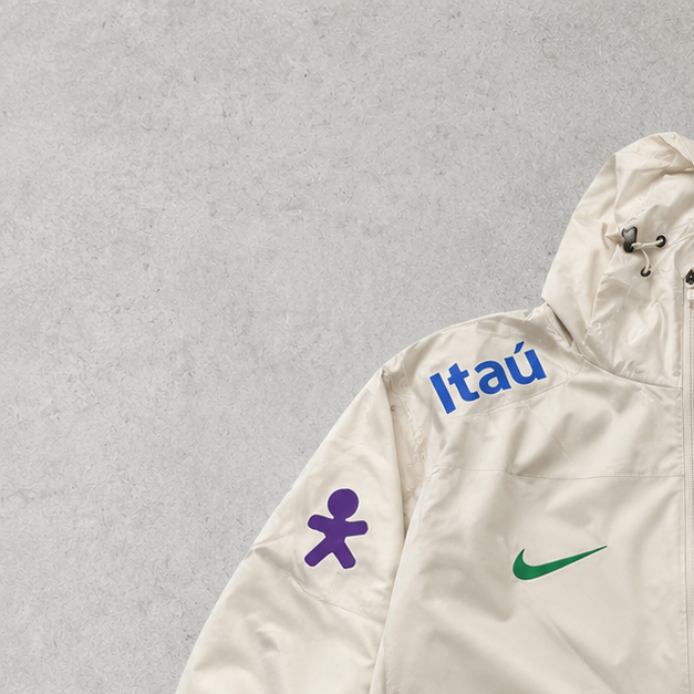 Brazil Nike Windbreaker Beige, Cream Limited (Size XL)