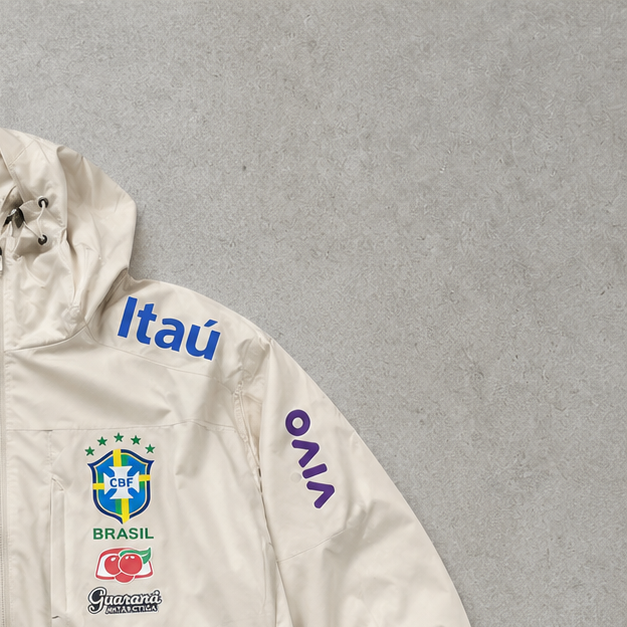Brazil Nike Windbreaker Beige, Cream Limited (Size XL)