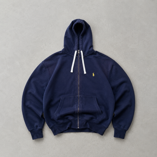 Y2K Ralph Lauren Track Pants Marineblau, Gelb Limited (L) Stitched Logo