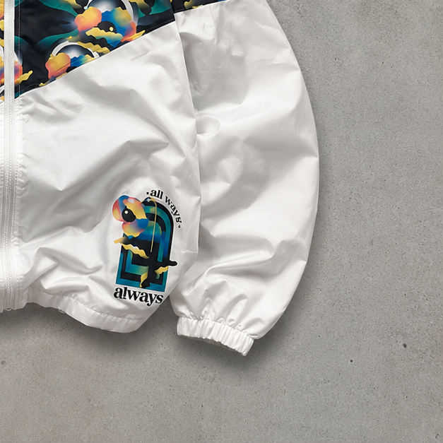 Nike Jacket White, Multicolor Limited (M)