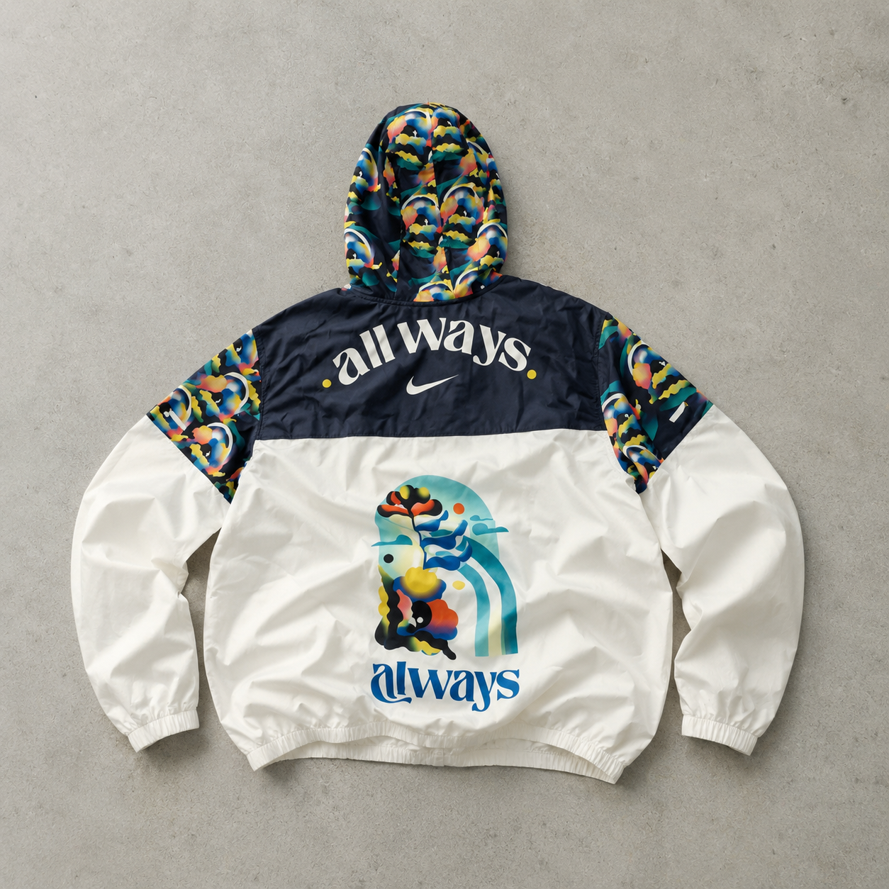 Nike Jacket White, Multicolor Limited (M)