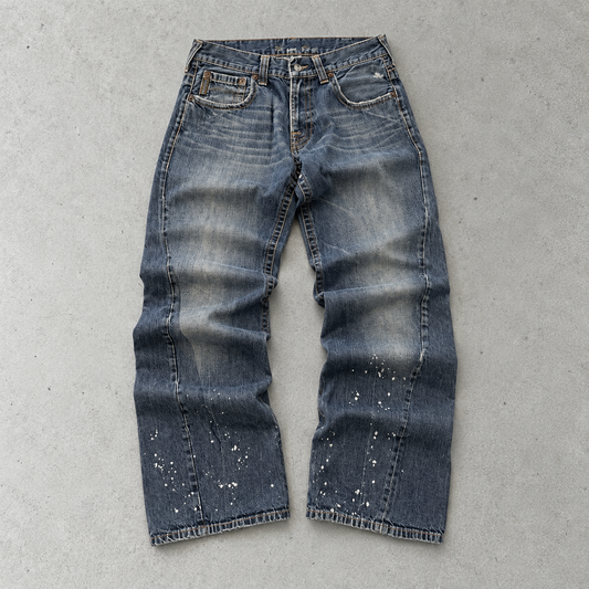 Y2K Armani Jeans Straight Fit Jeans Blue Rare (W27 | DE 42)