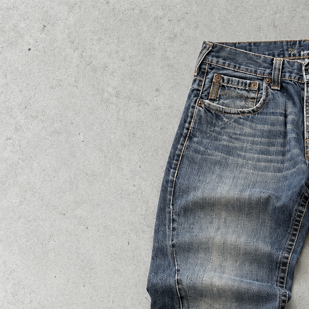 Y2K Armani Jeans Straight Fit Jeans Blue Rare (W27 | DE 42)