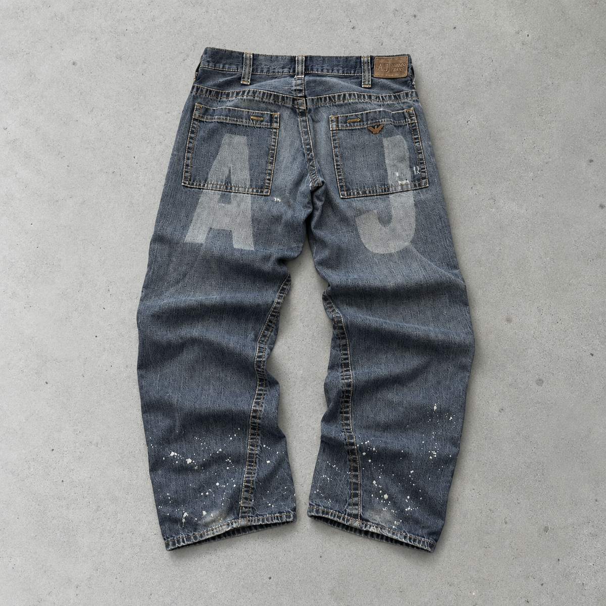 Y2K Armani Jeans Straight Fit Jeans Blue Rare (W27 | DE 42)