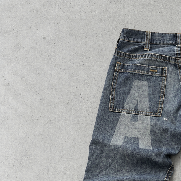 Y2K Armani Jeans Straight Fit Jeans Blue Rare (W27 | DE 42)
