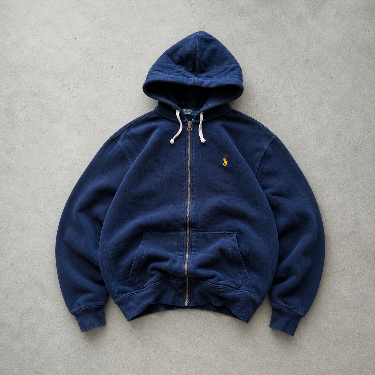 Ralph Lauren Hoodie Marineblau Rare (L) Stitched Logo