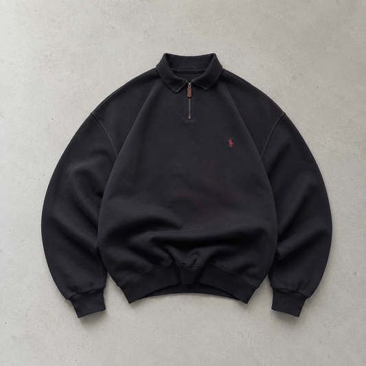 Ralph Lauren Streetwear Piece Schwarz Rare (L) Stitched Logo