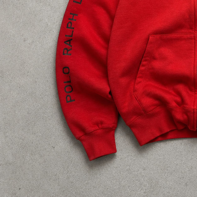 Ralph Lauren Hoodie Rot, Schwarz Limited (L) Stitched Logo