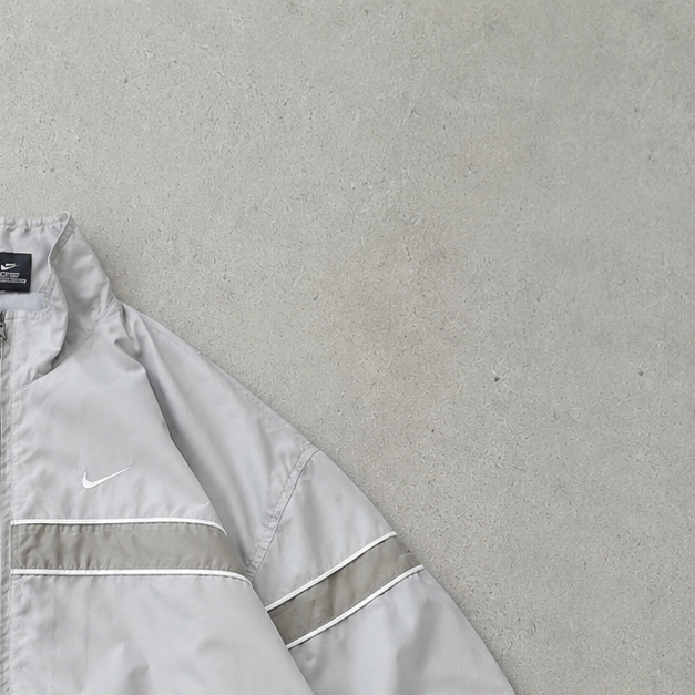 Vintage Retro Nike Windbreaker Grey Rare (XL)