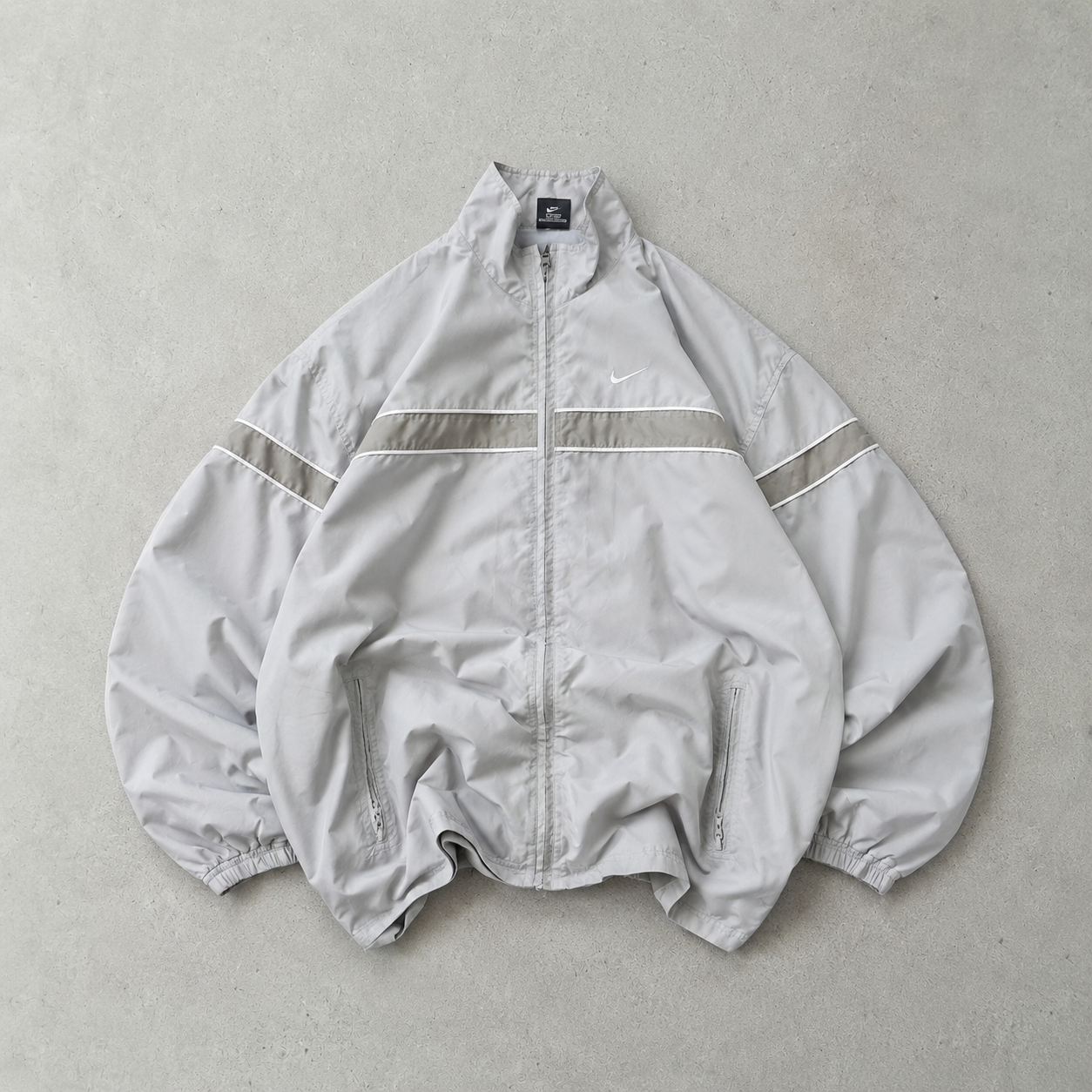 Vintage Retro Nike Windbreaker Grey Rare (XL)