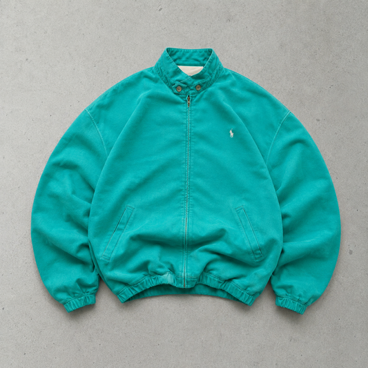 Ralph Lauren Harrington Jacket Mintgrün Rare Stitched Logo (XL)