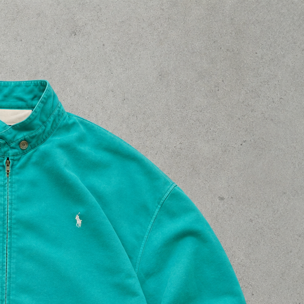 Ralph Lauren Harrington Jacket Mintgrün Rare Stitched Logo (XL)