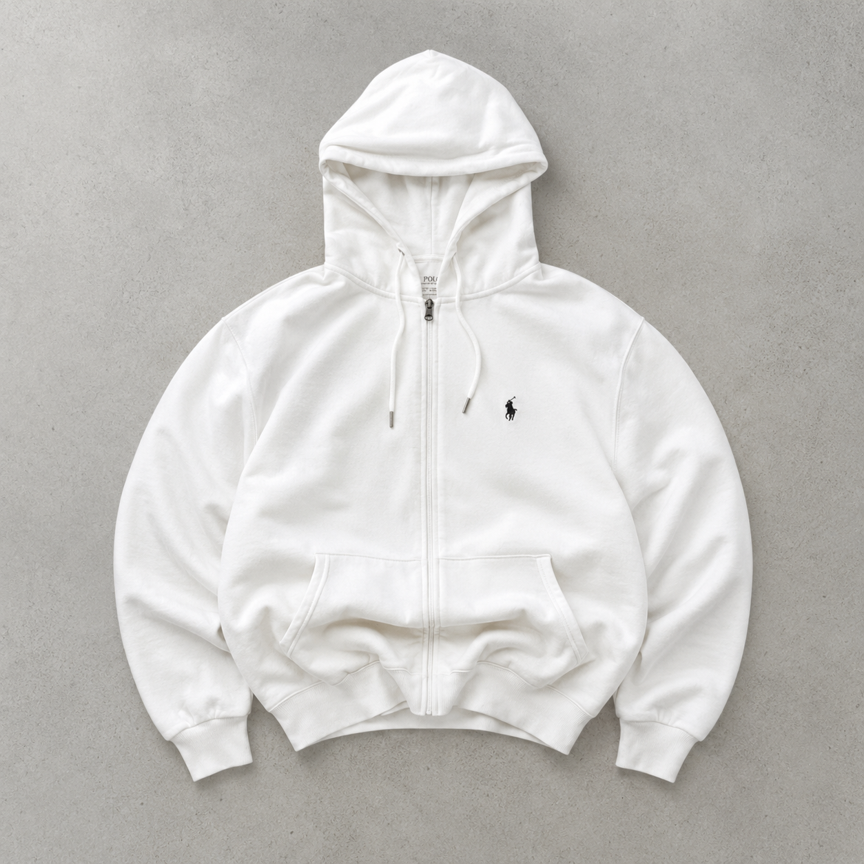 Ralph Lauren Hoodie Weiß Rare (M) Stitched Logo