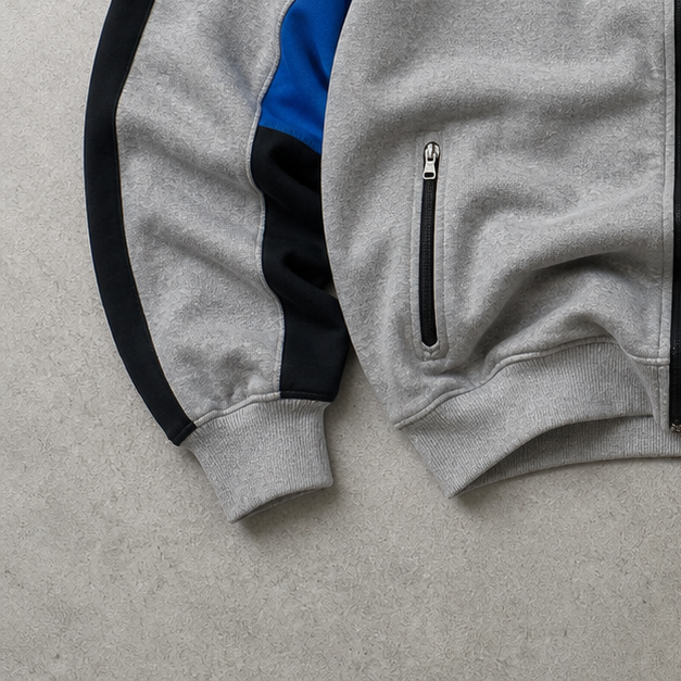 Y2K Ralph Lauren Streetwear Piece Grau Limited (M) Stitched Logo