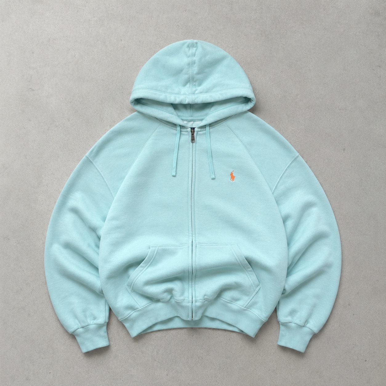 Ralph Lauren Hoodie Mintgrün Rare (M) Stitched Logo