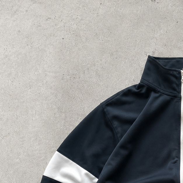 Y2K Nike Track Jacket Marineblau, White Limited (L)