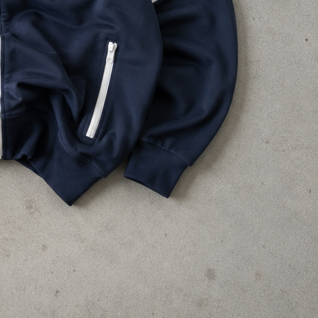 Y2K Nike Track Jacket Marineblau, White Limited (L)