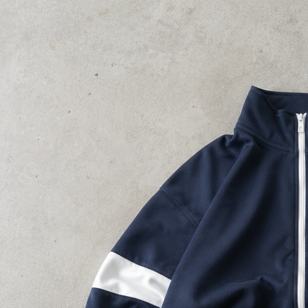 Y2K Nike Track Jacket Marineblau, White Limited (L)