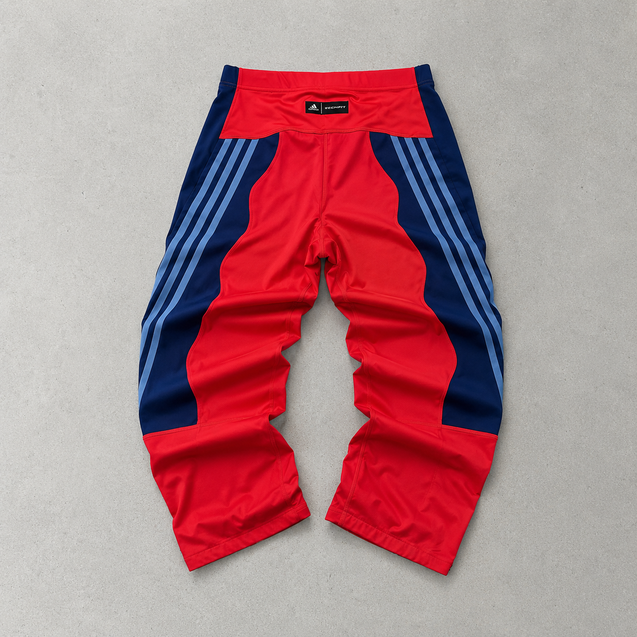 y2k Adidas Hoodie Rot, Marineblau Rare Stitched Logo (S)