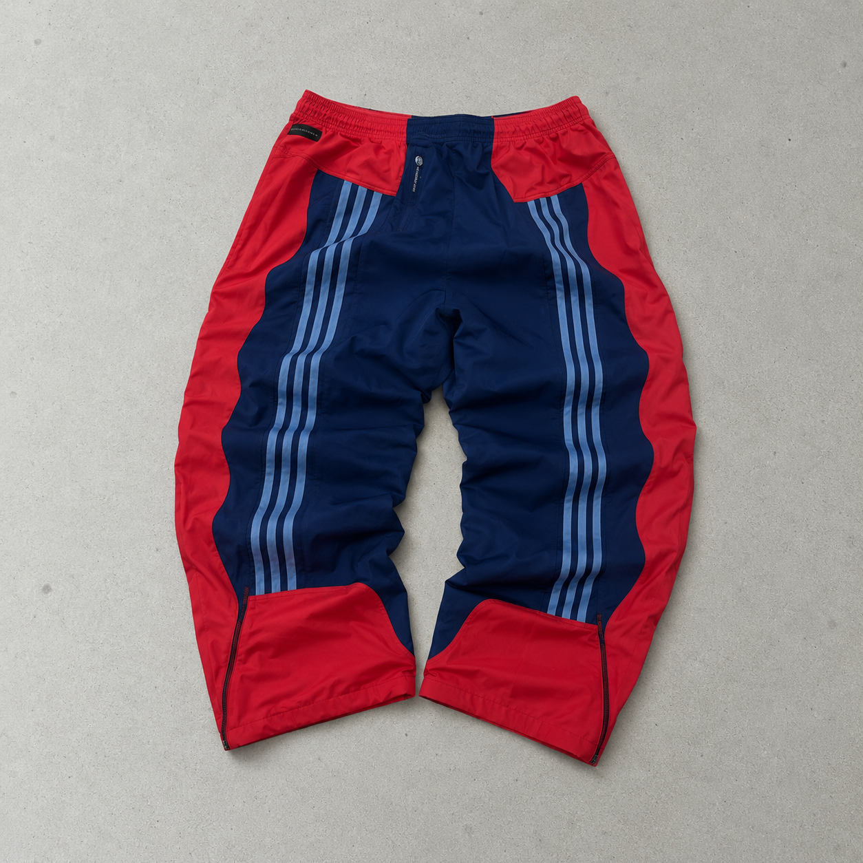 y2k Adidas Hoodie Rot, Marineblau Rare Stitched Logo (S)