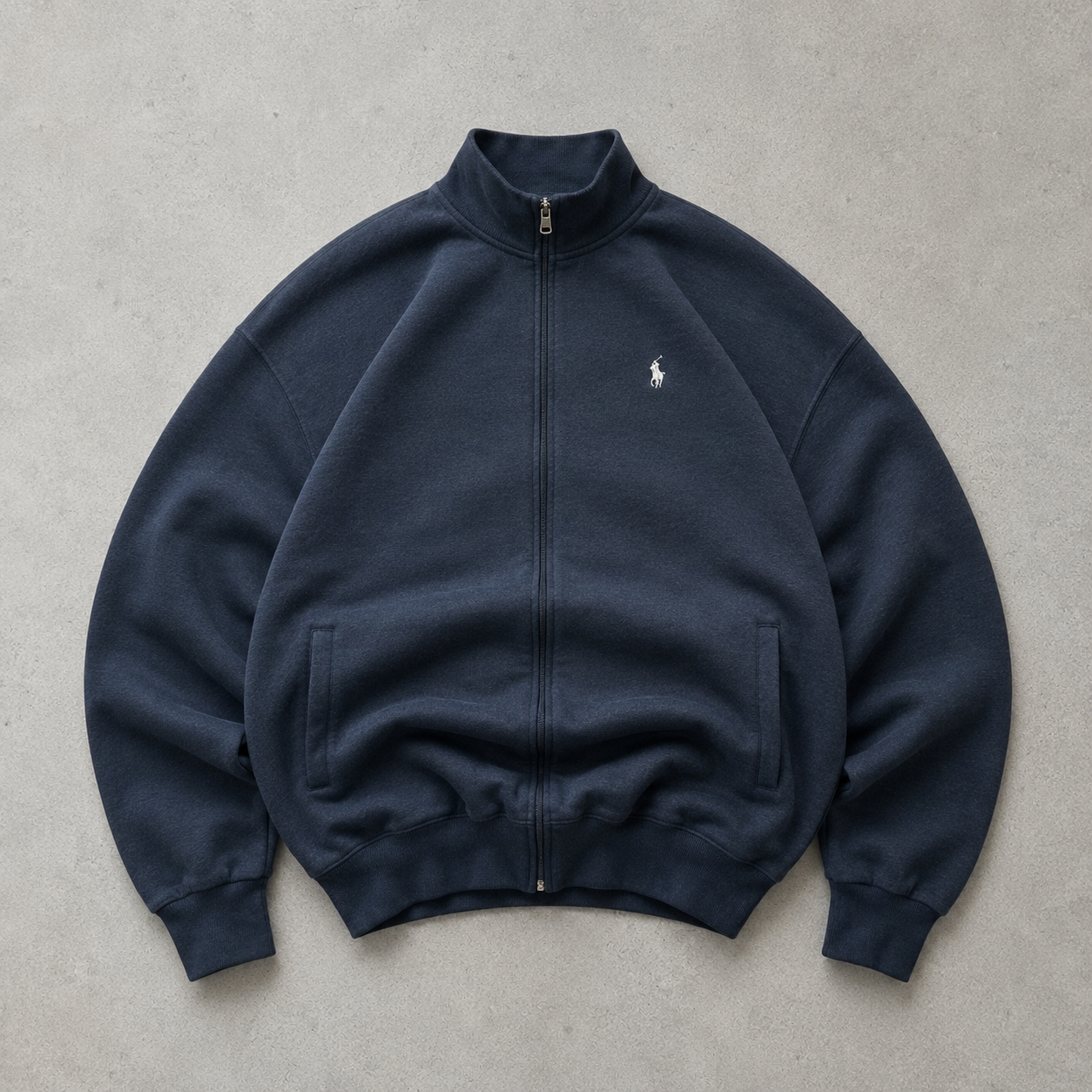 Ralph Lauren Polo Shirt Marineblau, Grau Limited (S) Stitched Logo