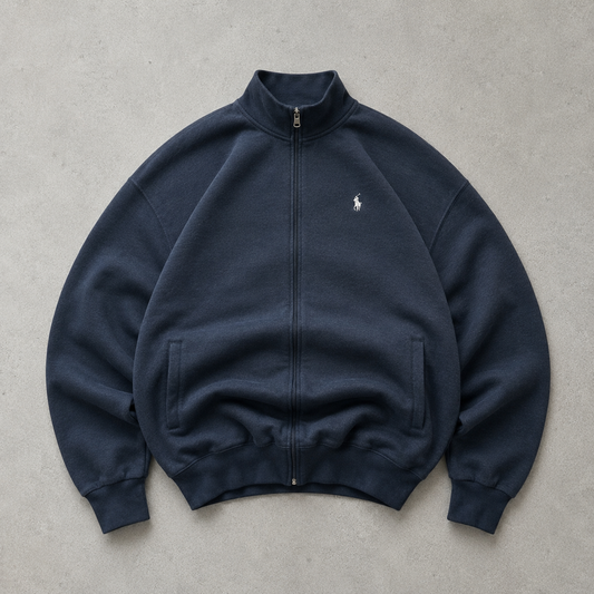 Ralph Lauren Polo Shirt Marineblau, Grau Limited (S) Stitched Logo
