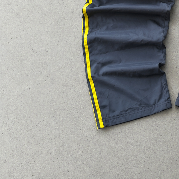 Y2K 90S Adidas Hoodie Yellow, Marineblau Limited (L)
