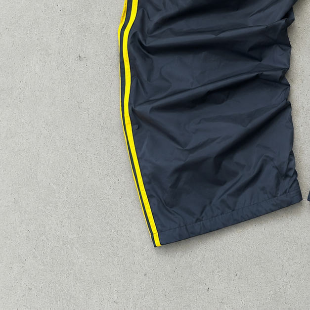 Y2K 90S Adidas Hoodie Yellow, Marineblau Limited (L)