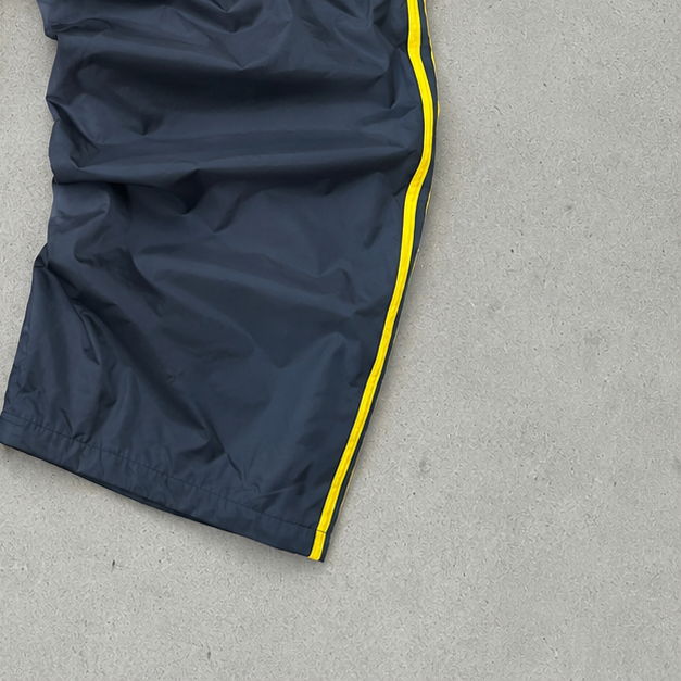 Y2K 90S Adidas Hoodie Yellow, Marineblau Limited (L)