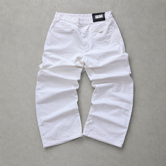 Y2K Armani Jeans Bootcut Jeans White Limited (M)