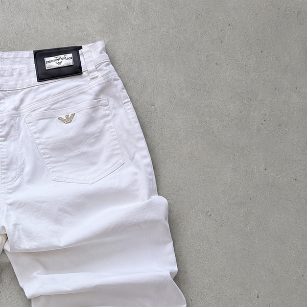 Y2K Armani Jeans Bootcut Jeans White Limited (M)