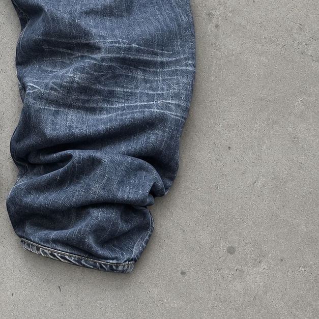 Y2K Emporio Armani Baggy Pants Blue Rare Stitched Logo (W32 | DE 48)