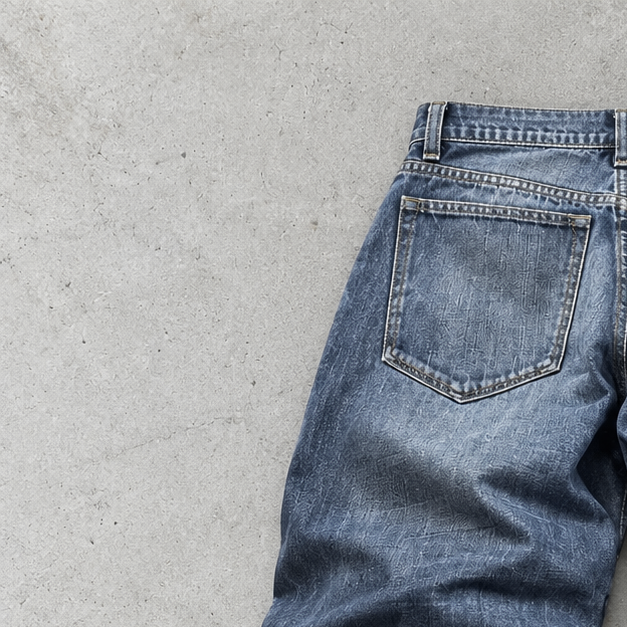 Y2K Emporio Armani Baggy Pants Blue Rare Stitched Logo (W32 | DE 48)