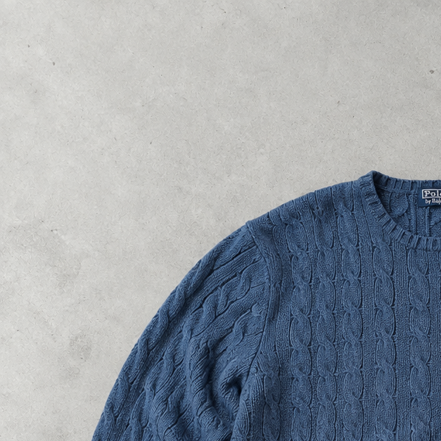 Ralph Lauren Sweater Marineblau Rare (XXL) Stitched Logo