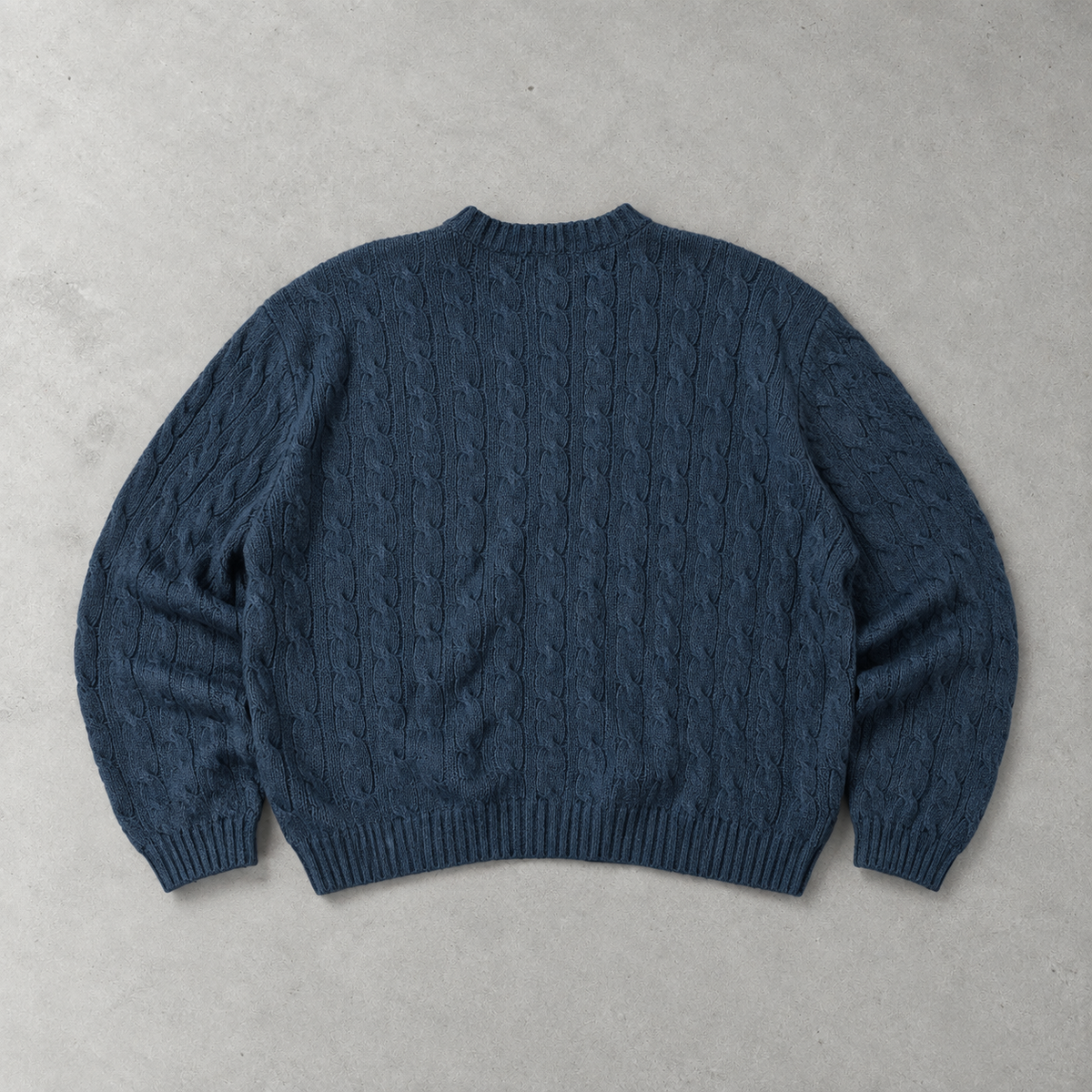 Ralph Lauren Sweater Marineblau Rare (XXL) Stitched Logo