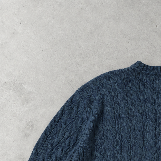 Ralph Lauren Sweater Marineblau Rare (XXL) Stitched Logo