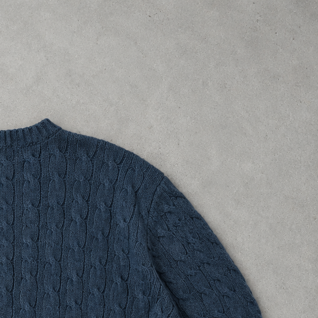Ralph Lauren Sweater Marineblau Rare (XXL) Stitched Logo