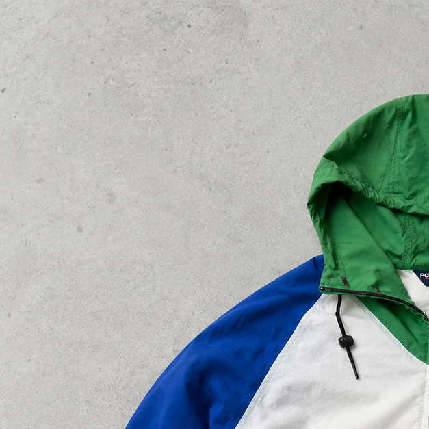 Polo Sport 90s Ralph Lauren Windbreaker Light Blue Green Rare (S)