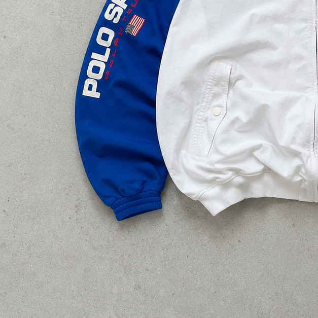 Polo Sport 90s Ralph Lauren Windbreaker Light Blue Green Rare (S)