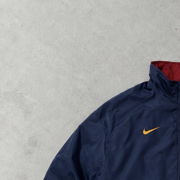 FC Barcelona 90s Nike Jacket Marineblau Rare (Size XL)