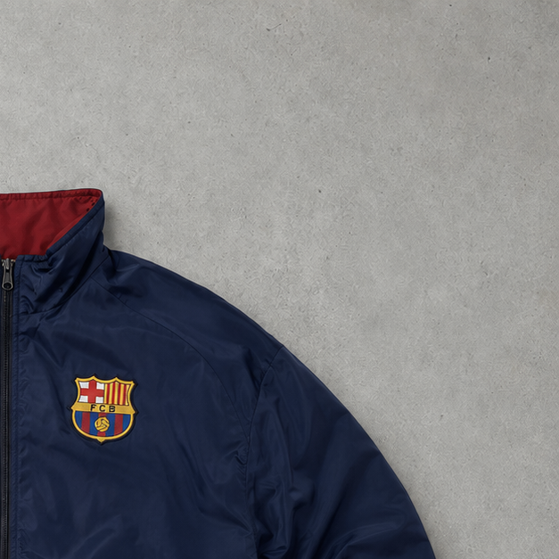 FC Barcelona 90s Nike Jacket Marineblau Rare (Size XL)