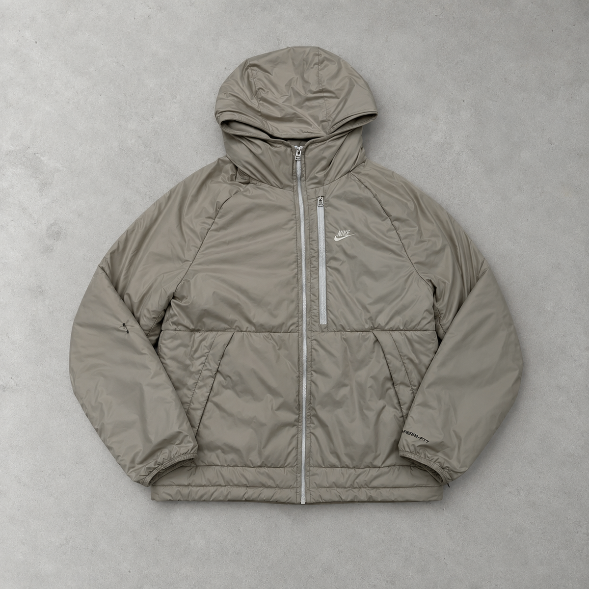 Nike Puffer Jacket Beige Rare (L) Stitched Logo