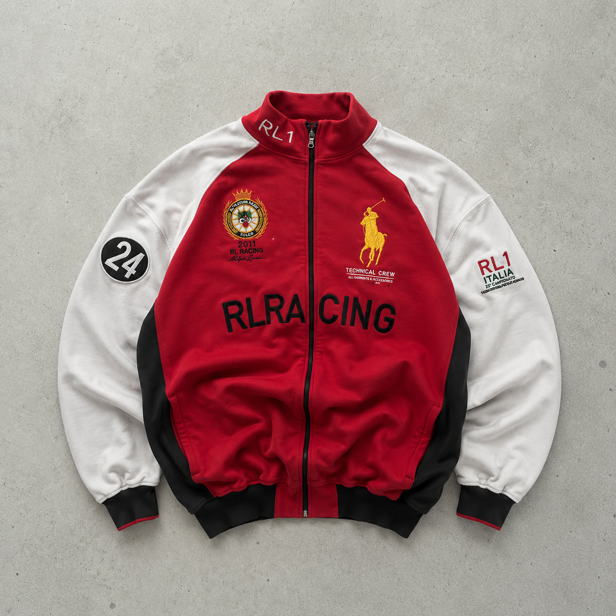 Ralph Lauren Jacket White Red Rare (XL)
