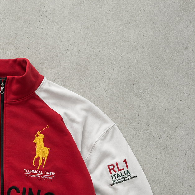Ralph Lauren Jacket White Red Rare (XL)
