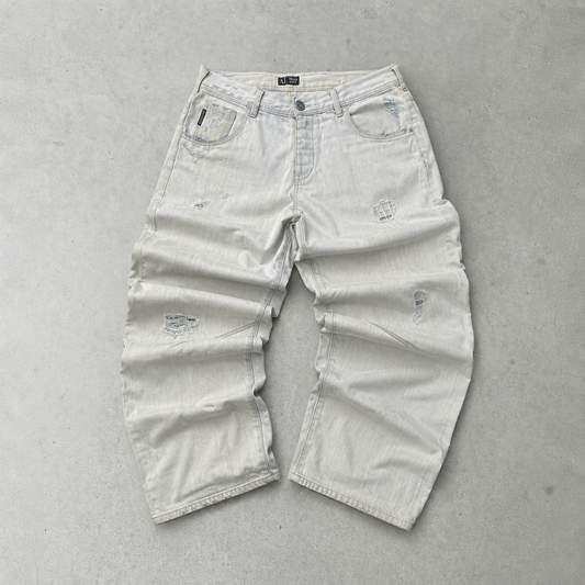 Y2K Vintage Armani Jeans Grau Limited (W32 | DE 48) gesticktes Logo