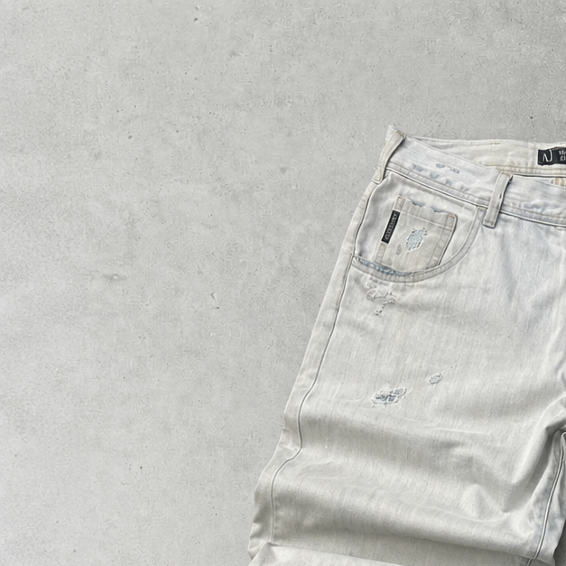 Y2K Vintage Armani Jeans Grau Limited (W32 | DE 48) Stitched Logo